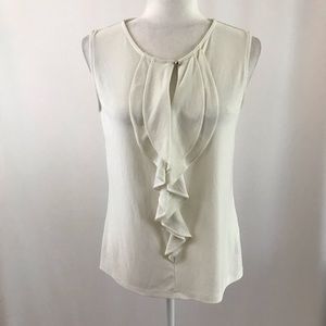 Sleeveless basic top w/ruffle ((item 6)